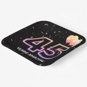 45e verjaardag van de jachthaven en Confetti Papieren Bordje (Gebogen)