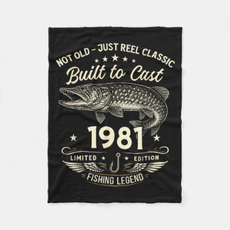 45e verjaardag vissen cadeau mannen origineel 1981 fleece deken