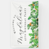 45e Verjaardagsfeest December Geboorte Bloem Welko Spandoek (Verticaal)