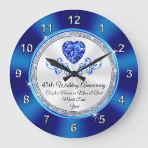 45e weddenschap Jubileum Gift Ideas for Parents Grote Klok