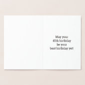 45ème anniversaire : audacieux "45 ans !" Carte Go (Intérieur)