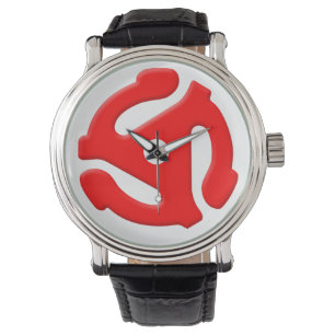 45rpm horloge - rood