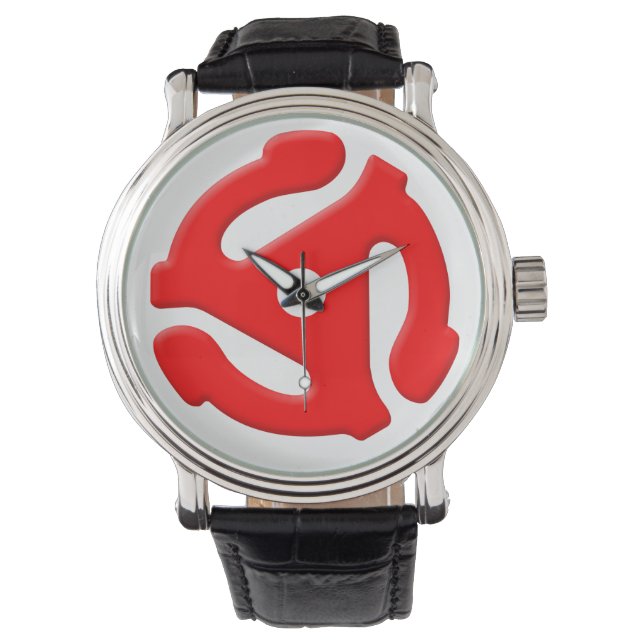 45rpm horloge - rood (Voorkant)