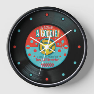  45rpm Record Wandklok - "Retro Style"