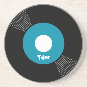 45s Record Onderzetter (Blauwgroen)