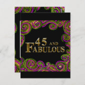 45ste verjaardag briefkaart (Voorkant / Achterkant)