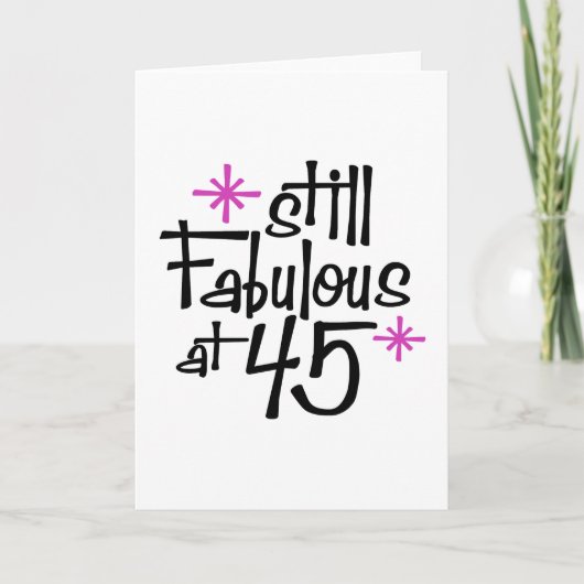 45ste Verjaardag Kaart (Voorkant)