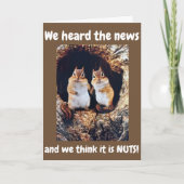 ***45ste VERJAARDAG**** WE DENKEN DAT HET GEK IS!! Kaart (Voorkant)