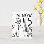 45th Birthday For Him_men _ I'm Now 45 Years Old _ Kaart (Gele Bloem)