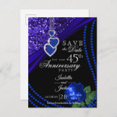 45th Glitter & Roos Jubileum - Sla de datum op Aankondigingskaart (Voorkant / Achterkant)