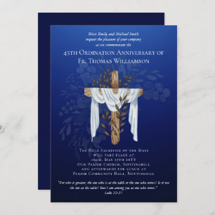 45th Ordination Jubileum Invitation Sapphire Bl