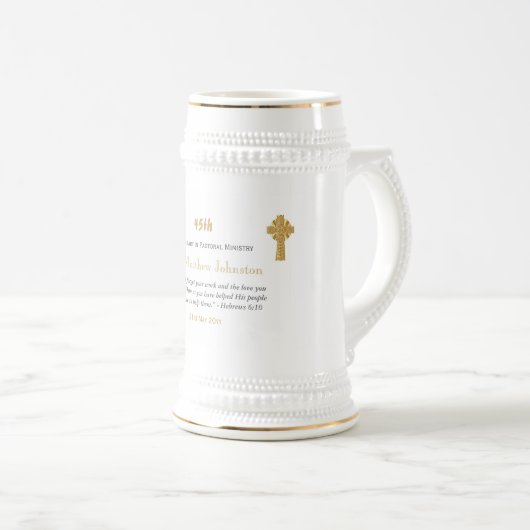 45th Ordination Jubileum Persoonlijke scripts Bierpul (Voorkant rechts)