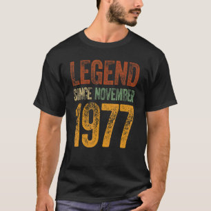 45th Verjaardag November Geboren 45 jaar Legende S T-shirt
