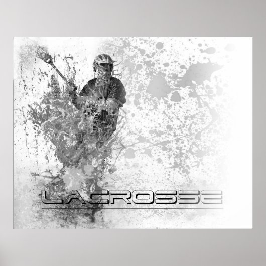 45x36 aangepast Lacrosse B/W-platter Poster (Voorkant)
