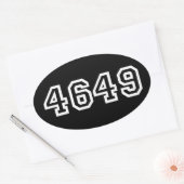4649 Sticker ovale Yoroshiku japonais (Enveloppe)