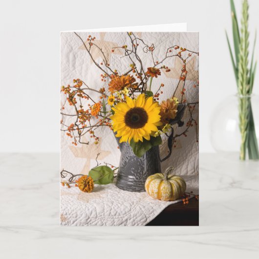 4663 Carte de voeux florale d'automne (Devant)