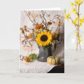 4663 Carte de voeux florale d'automne (Fleur jaune)