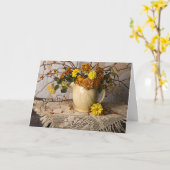 4692 Carte d'anniversaire florale d'automne (Fleur jaune)