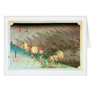 46. 庄 野 宿, 広 Shōno-juku, Hiroshige, Ukiyo-e, 重
