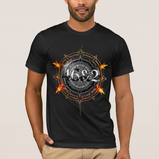 46 & 2 | TOOL-Inspired Steampunk Compass Tee T-shirt (Voorkant)