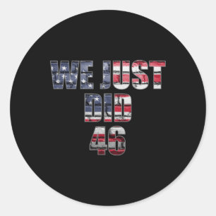 46 Biden Harris Amerikaanse vlag verkiezing 20 Ronde Sticker