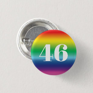 "46" Biden President, Biden Harris 2020 lgbtq lgbt Ronde Button 3,2 Cm
