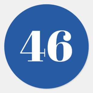 "46" Biden President, Biden Harris 2020, Verkiezin Ronde Sticker