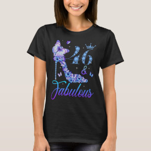 46 en Fabulous Diamond High Heels Happy 46th Birt T-shirt