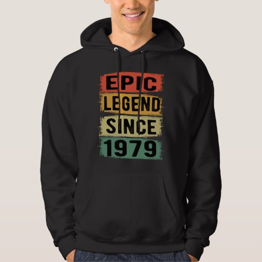 46 jaar oud Bday 1979 Epic Legend 46e verjaardag Hoodie (Voorkant)