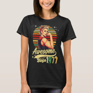 46 jaar oud Geweldige sinds 1977 46e verjaardag T-shirt