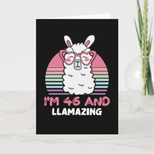 46 jaar oude dag Llamazing Llama 46e verjaardag Kaart