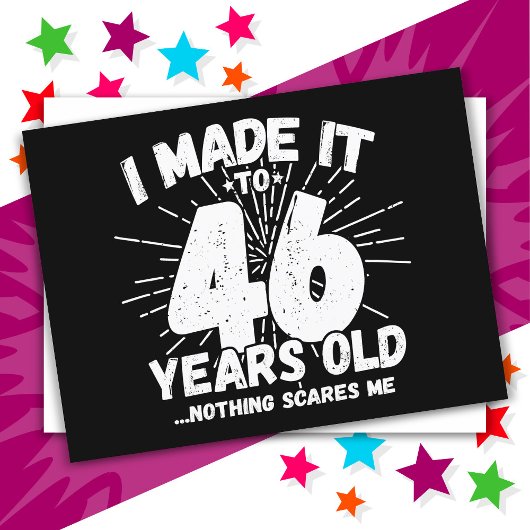 46 Jaar Oude Sarcastische Meme Leuk 46e Verjaardag Briefkaart