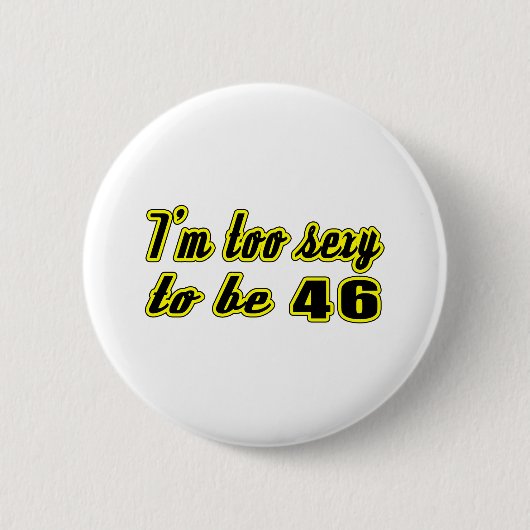 46-jarige design ronde button 5,7 cm (Voorkant)