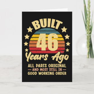 46 Years Ago All Parts Original 46th Birthday Kaart