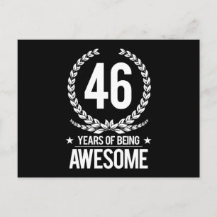 46e verjaardag (46 jaar Geweldige) Briefkaart