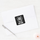 46e verjaardag (46 jaar Geweldige) Vierkante Sticker (Envelop)
