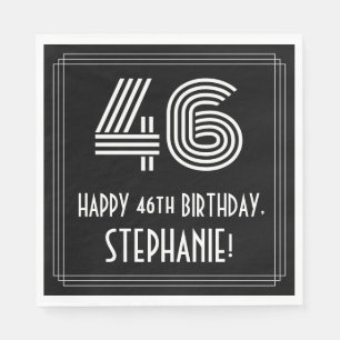 46e verjaardag: Art Deco Geïnspireerde look "46" + Servet