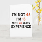 46e verjaardag design kaart (Gele Bloem)