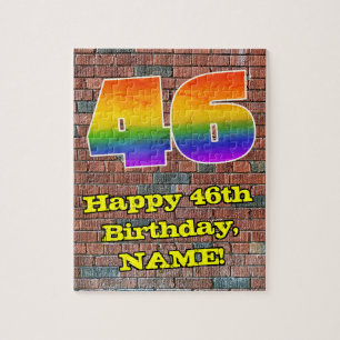 46e verjaardag: Fun Graffiti-geïnspireerde regenbo Legpuzzel