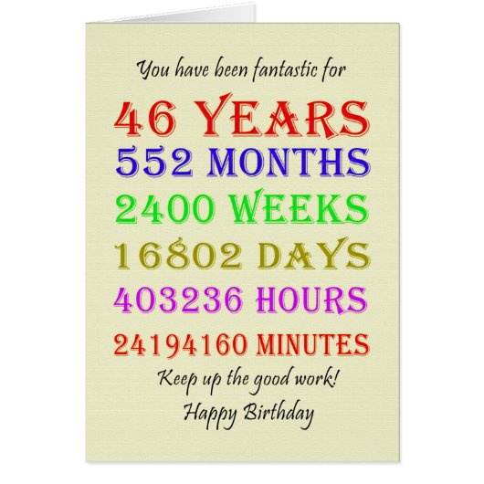 46e verjaardag Mijlpalen (Voorkant)