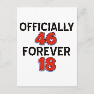 46ste verjaardag design briefkaart