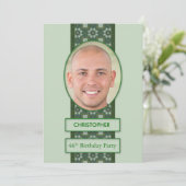 46th Birthday Party Invitation Afbeelding + naam Kaart (Staand voorkant)