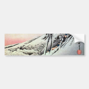 47. 亀 山 宿, 広 Kameyama-juku, Hiroshige, Ukiyo-e Bumpersticker