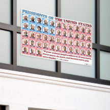 47 Dessin des présidents américains Trump Bannière