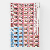 47 Dessin des présidents américains Trump Bannière (Verticale)