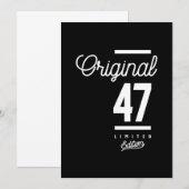 47 jaar - 47e verjaardag Funny Gift Bedankkaart (Voorkant / Achterkant)