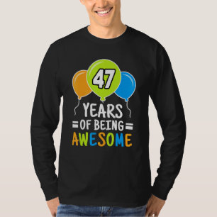 47 jaar Geweldige 47th Birthday Balloon T-shirt