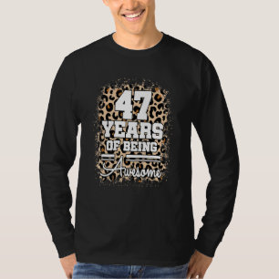 47 jaar Geweldige 47th Birthday Cute Leopa T-shirt