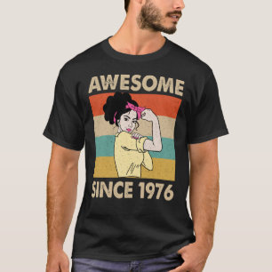 47 jaar Geweldige sinds 1976 47e verjaardag T-shirt