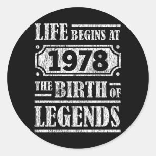 47 jaar oud 1978 Geboorte van de legende 47e verja Ronde Sticker